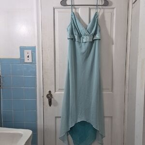 Valerie Stevens Teal Spaghetti Strap Dress